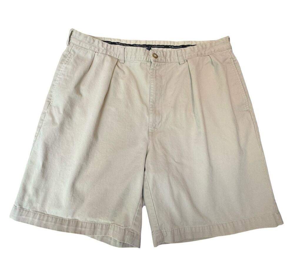Polo Ralph Lauren Tyler Chino 100% Cotton Khaki Tan Shorts Sz 40”, 9”Inseam